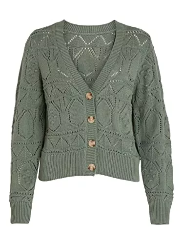 Vila Strickjacken Vila Female Strickjacke Detailreicher