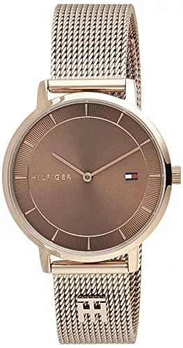 Tommy Hilfiger Uhren Tommy Hilfiger Damen Analog Quarz Uhr Tea mit Mesh Edelstahl Armband