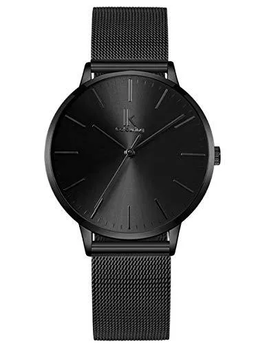 Alienwork Uhren Alienwork IK Minimalist Armbanduhr Damen Ultra-flach Mesh-Armband