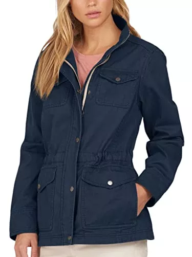 YBENLOVER Jacken YBENLOVER Damen Parka Stehkragen Übergangsjacke Casual Mehr Taschen Outwear Jacke Coat