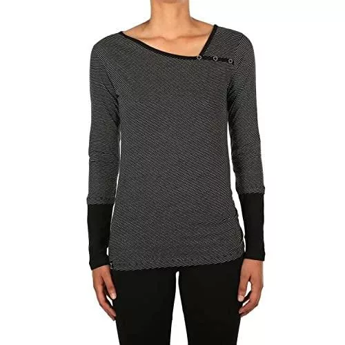 IRIEDAILY Langarmshirts IRIEDAILY Damen Bio-Baumwoll Langarmshirt - Asym Stripe 3 LS
