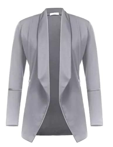 UNibelle Blazer UNibelle Lang Damen Blazer Elegant Open Front Business Anzug Jacke Sportlich Stretch Damenjacke mit Taschen