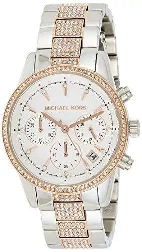 Michael Kors Uhren Michael Kors Damenuhr RITZ, 37 mm Gehäusegröße, Quarz-Chronographenwerk, Edelstahlarmband