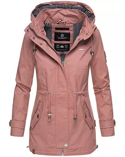 MARIKOO Jacken MARIKOO Damen Jacke Frühling Übergangsjacke leicht Parka Mantel Kapuze B690