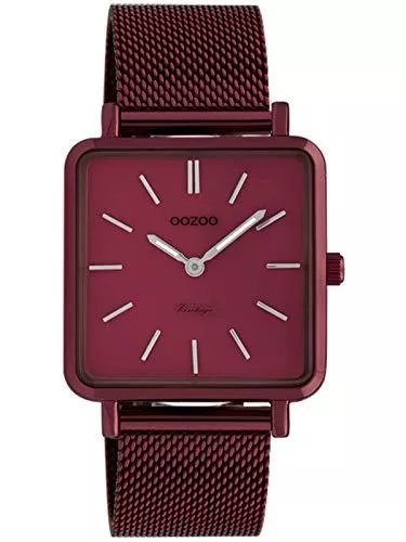 Oozoo Uhren Oozoo Vintage Damenuhr Quadratisch mit Milanaiseband 29 x 29 MM