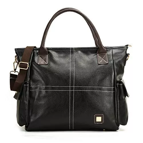 Gladdon Taschen & Rucksäcke 58,4 cm große Kapazität Schultertaschen für Frauen Stabiler Top-Griff Tote Satchel Bag und Handtaschen Verstellbarer Gurt Hobo Taschen, Schwarz (schwarz), Large