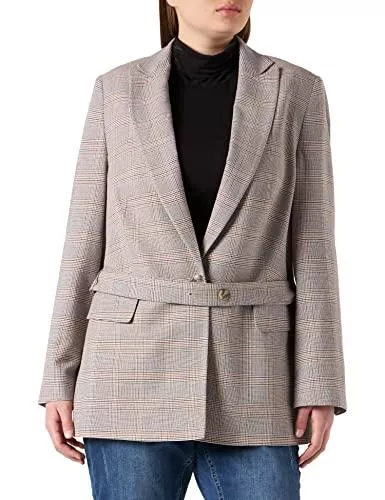 Gerry Weber Blazer Gerry Weber Damen Karierter Blazer geknöpfte Armschlitze, Langarm Blazer Langarm gefüttert Blazer kariert