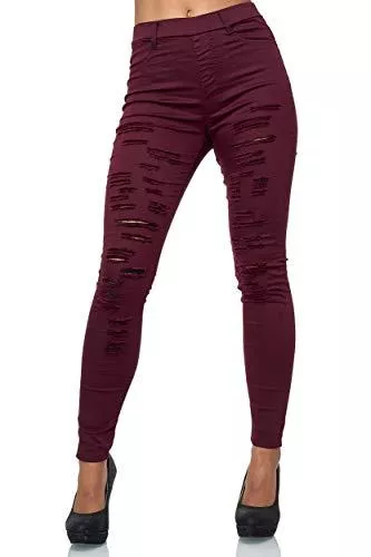 Elara Jeans Elara Damen Hose High Waist Destroyed Look Chunkyrayan