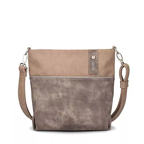 Zwei Taschen & Rucksäcke Zwei Damen Tasche JANA J8 Taupe, Größe:Einheitsgröße, Farbe:TAU taupe