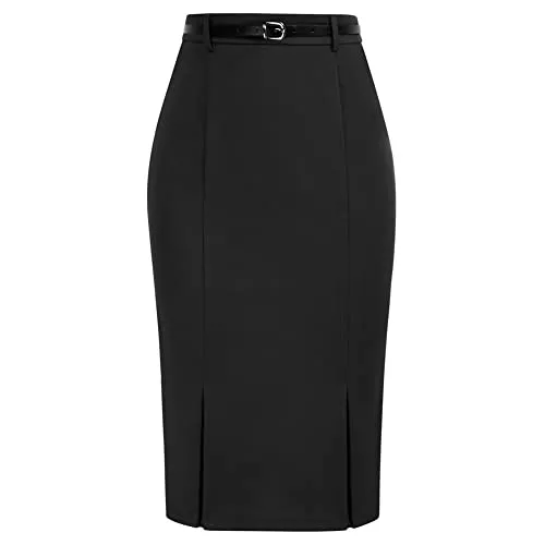Belle Poque Röcke Belle Poque Damen Bleistiftrock Bodycon Rock Midi Pencil Rock Business Röcke BP0466A22