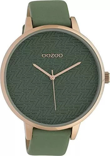 Oozoo Uhren Oozoo Modische Damenuhr mit Lederband Quarz Classic 45 MM
