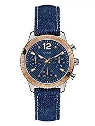 GUESS Uhren GUESS Damen-Armbanduhr, Roségold, Denim, Multifunktionsuhr