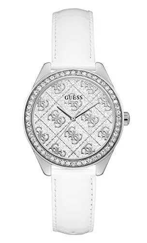 GUESS Uhren Guess Sugar Montre Femme Acier Cuir Blanc GW0098L1