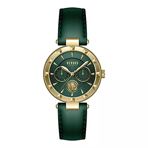 Versus Uhren Versus Versace Damenuhr Sertie N Multifunktion grün goldfarben VSPOS2221
