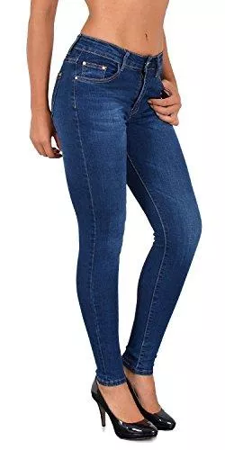 ESRA Jeans ESRA Damen Jeans Jeanshose Damen Skinny High Waist Hochbund Stretch Hose bis Übergröße S700