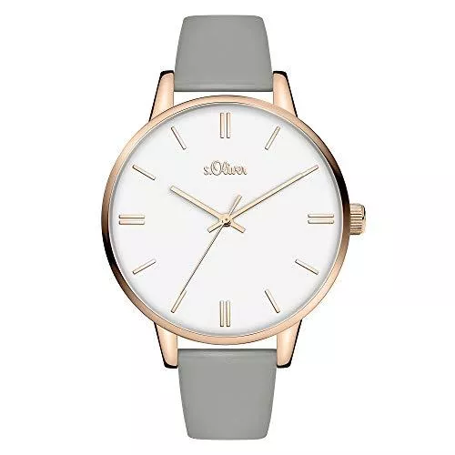 s.Oliver Uhren s.Oliver Damen Analog Quarz Uhr mit Kunststoff Armband
