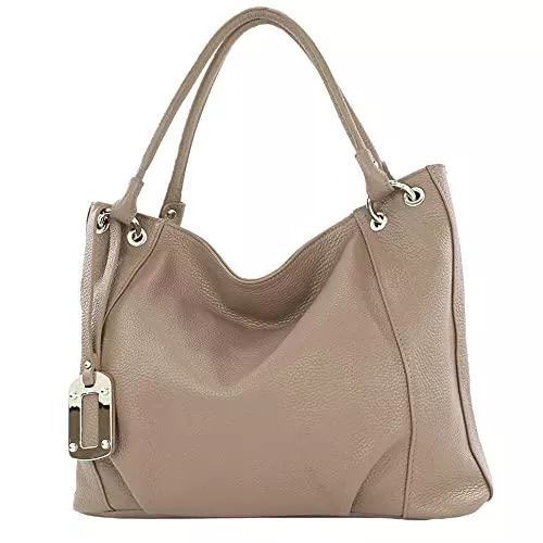 modamoda de Taschen & Rucksäcke modamoda de - T339 - ital. Schultertasche Shopper aus Leder