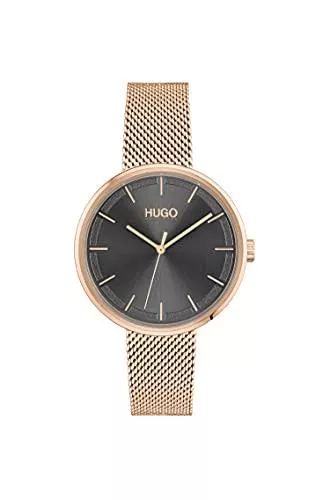BOSS Uhren Hugo Boss Damen Analog Quarz Uhr mit Edelstahl Armband 1540100