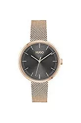 BOSS Uhren Hugo Boss Damen Analog Quarz Uhr mit Edelstahl Armband 1540100