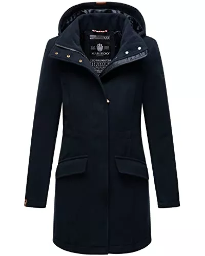 MARIKOO Mäntel MARIKOO Damen Wintermantel mit Kapuze Trenchcoat Winterjacke B888