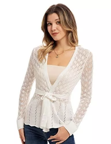 GRACE KARIN Strickjacken GRACE KARIN Damen Strickjacke kurz Strickjacke Damen Sommer Cardigan Damen Sommer CL1237