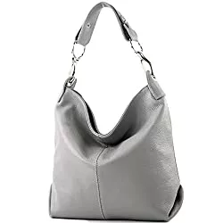 modamoda de Taschen & Rucksäcke modamoda de - T168 - ital Schultertasche Umhängetasche aus Leder