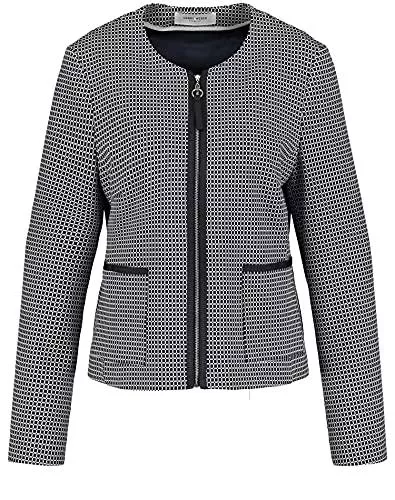 Gerry Weber Blazer Gerry Weber Damen Blazer mit Kästchenmuster Armschlitze, Langarm Blazer Langarm gefüttert kariert