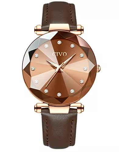 CIVO Uhren CIVO Damen Uhren Wasserdicht Silm Minimalistisch mit Edelstahl Mesh Armband Mode Kleid Elegant Beiläufig Quarzuhr für Damen