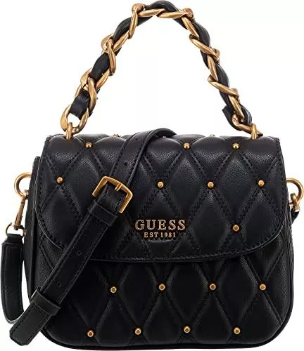 GUESS Taschen & Rucksäcke Guess Damen Umhängetasche Triana schwarz/gold One Size