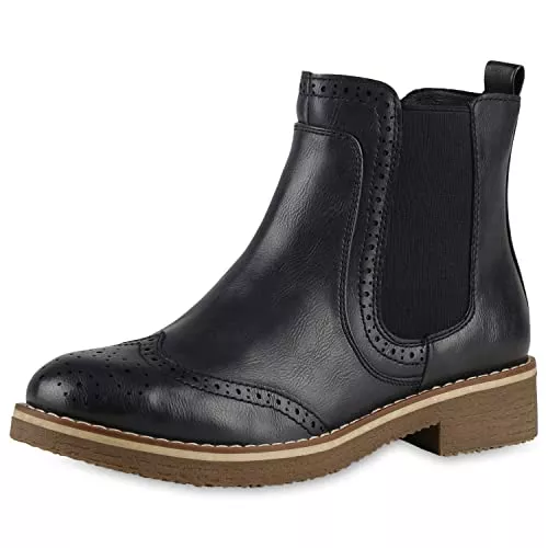 VAN HILL Stiefel VAN HILL Damen Stiefeletten Chelsea Boots