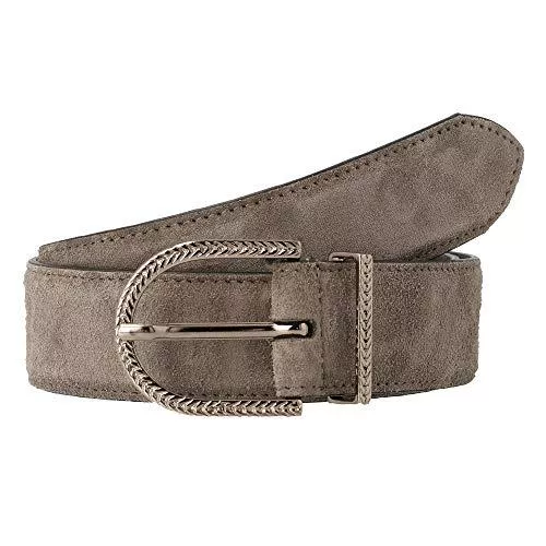 Tamaris Gürtel Tamaris Accessoires 160073 Gürtel Damen Leder Schnalle Uni Passform normal Mode, Groesse 105, taupe