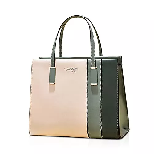 FANDARE Taschen & Rucksäcke FANDARE Elegante Umhängetaschen Damen Schultertasche Verstellbare Frauen Handtasche PU Leder Wasserdicht Mittelgroß Büro Schule Einkauf Arbeitstasche Reisen Henkeltaschen Grün