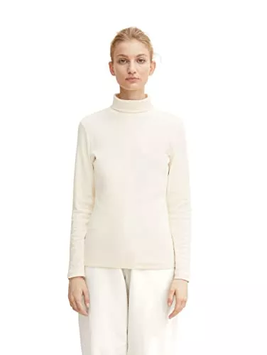 TOM TAILOR Langarmshirts TOM TAILOR Damen Langarmshirt mit Rollkragen