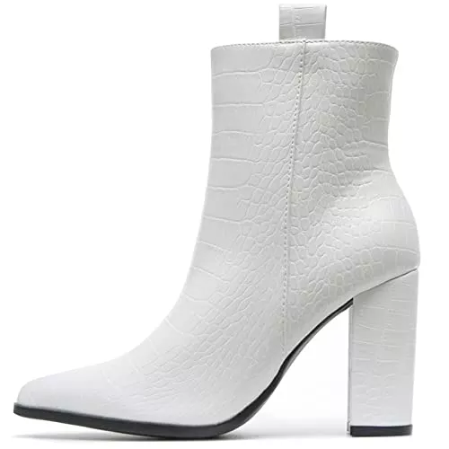 Vain Secrets Stiefel Vain Secrets Damen Spitze Form Ankle Boots Stiefeletten mit Blockabsatz