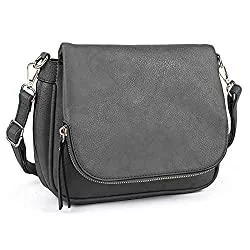 GLITZALL Taschen & Rucksäcke GLITZALL Crossbody-Taschen für Damen, kleine Umhängetaschen und Schulter-Handtaschen mit mehreren Taschen, PU-Leder, grau, Small