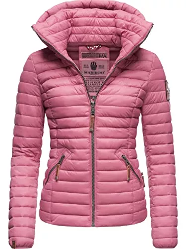 MARIKOO Jacken MARIKOO Damen Übergangsjacke Steppjacke mit abnembarer Kapuze Löwenbaby XS-XXL