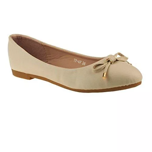Fashion4Young Flache Schuhe Fashion4Young  Klassische Damen Ballerinas Damenschuhe Kunstleder Schleife