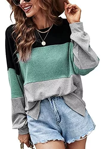 Odosalii Langarmshirts Odosalii Damen Langarmshirt Winter Oversize Sweatshirt Long Lose Oberteile Tunika Bluse