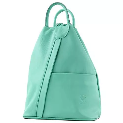 modamoda de Taschen & Rucksäcke modamoda de - T180 - ital Damen Rucksack Tasche Nappaleder