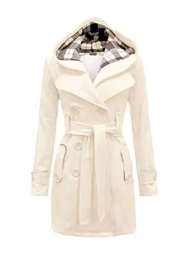 Onsoyours Mäntel Onsoyours Damen Trenchcoat Zweireiher Langer Mantel Herbst Winter Fleece Winterjacke Warm Gefüttert Kunstpelz Wintermantel Winterparka Lang Mantel Mit Gürtel