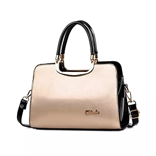 NICOLE &amp; DORIS Taschen & Rucksäcke NICOLE &amp; DORIS Damen Handtaschen Designer Frauen Umhängetasche PU Leder Schultertaschen Reißverschluss Handtasche Aprikose