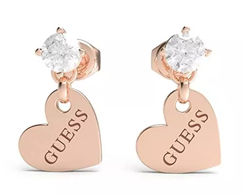 GUESS Schmuck Guess Damen-Ohrringe Herz-Anhänger Roségoldfarben JUBE01083JW-RG