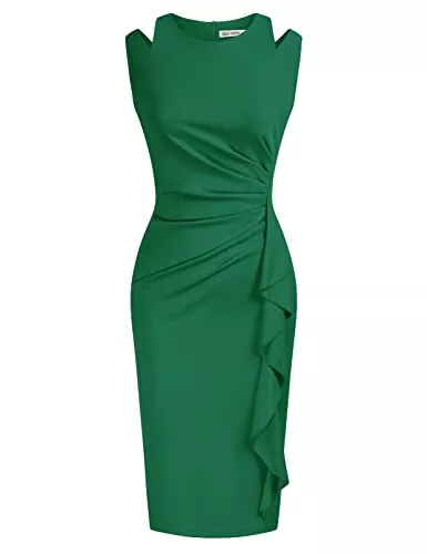 GRACE KARIN Cocktail GRACE KARIN Damen Bodycon Kleid ärmellos festlich Vintage Party bleistiftkleid CL1208