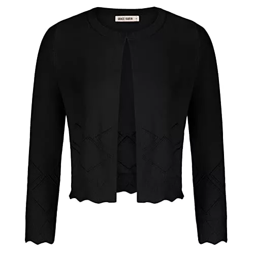 GRACE KARIN Strickjacken GRACE KARIN Damen Bolero festlich Damen Strickjacke kurz Cardigan Damen CL886