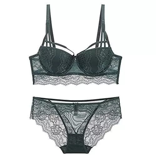 LJLLINGB Unterwäsche & Dessous LJLLINGB Spitzen-BH-Set 3/4 Cup Einstellbare Push-Up-BH Dessous Unterwäsche Sets Für Frauen 70-85A BC Cup