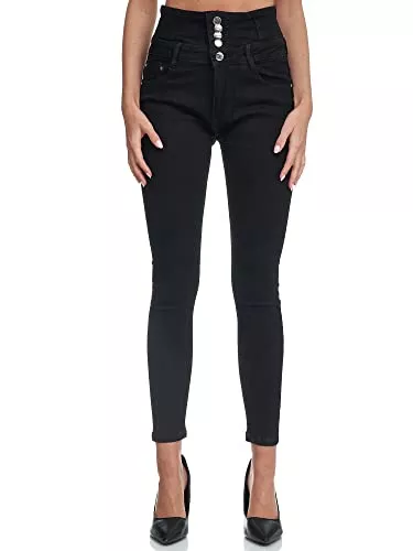 Elara Jeans Elara Damen Stretch Jeans Skinny High Waist Chunkyrayan