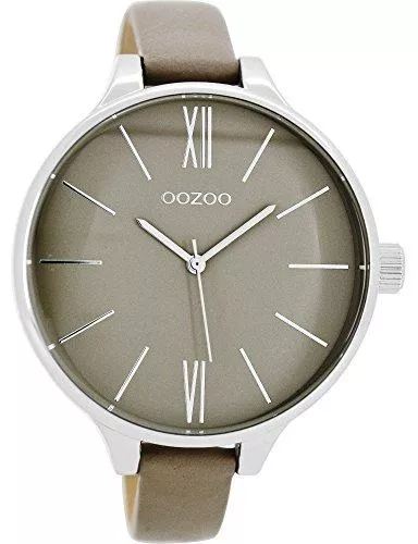 Oozoo Uhren Oozoo Damenuhr mit Lederband 45 MM Taupe/Taupe C9543