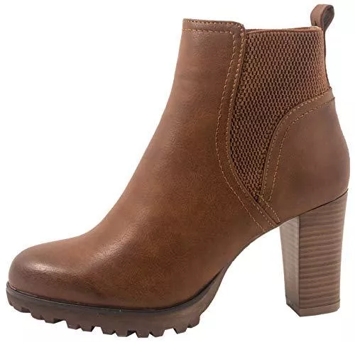 Elara Stiefel Elara Damen Stiefeletten Ankle Boots Chunkyrayan