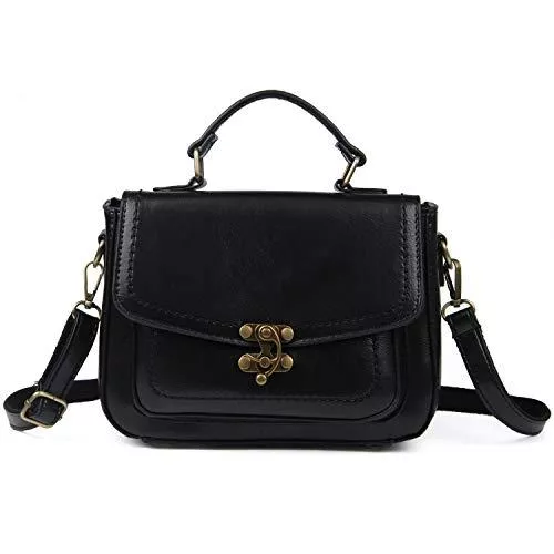 EVEOUT Taschen & Rucksäcke EVEOUT Casual Vegan Leder Umhängetasche für Frauen, Retro Damen Designer Kleine Mini-Einkaufstasche Handtasche Klassiker Top Griff Taschen Stilvolle Messenger Satchel Handtasche Tasche für Mädchen