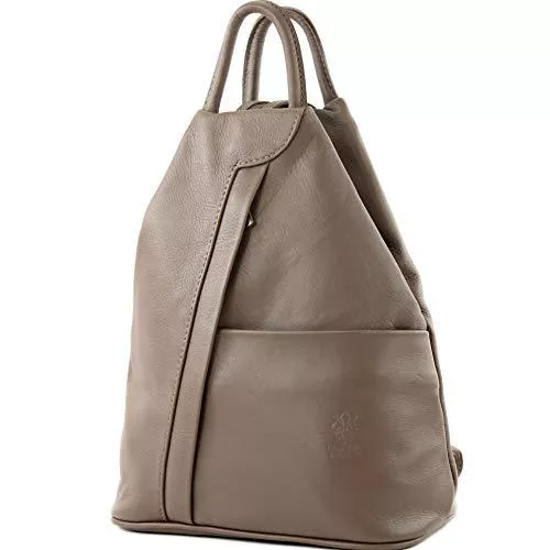 modamoda de Taschen & Rucksäcke modamoda de - T180 - ital Damen Rucksack Tasche Nappaleder